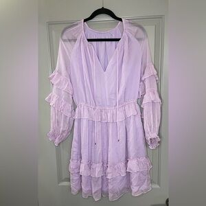 Lilac Ruffle Mini Dress